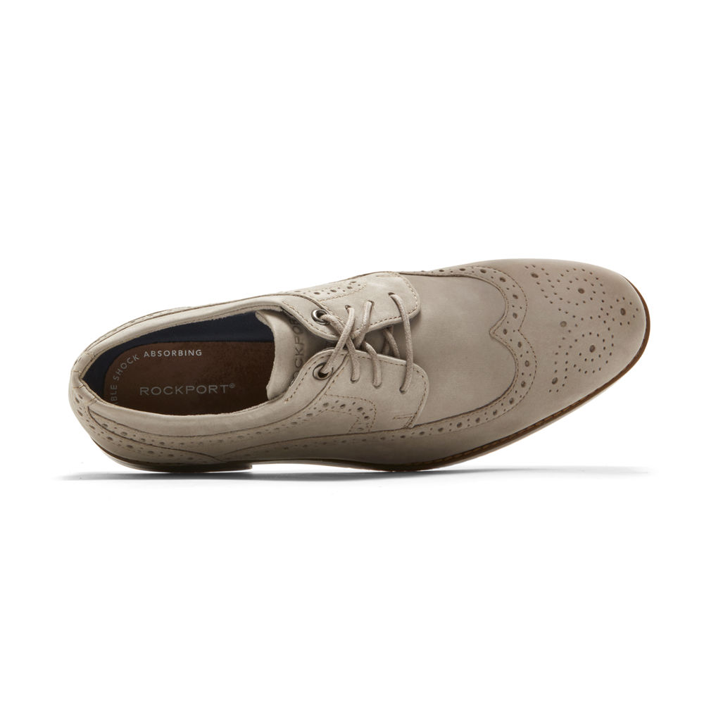 Rockport Mens Oxfords Grey - Style Purpose 3 Wingtip - UK 458-LYWQEV